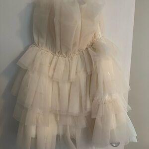 Elegant Cream Mini Dress